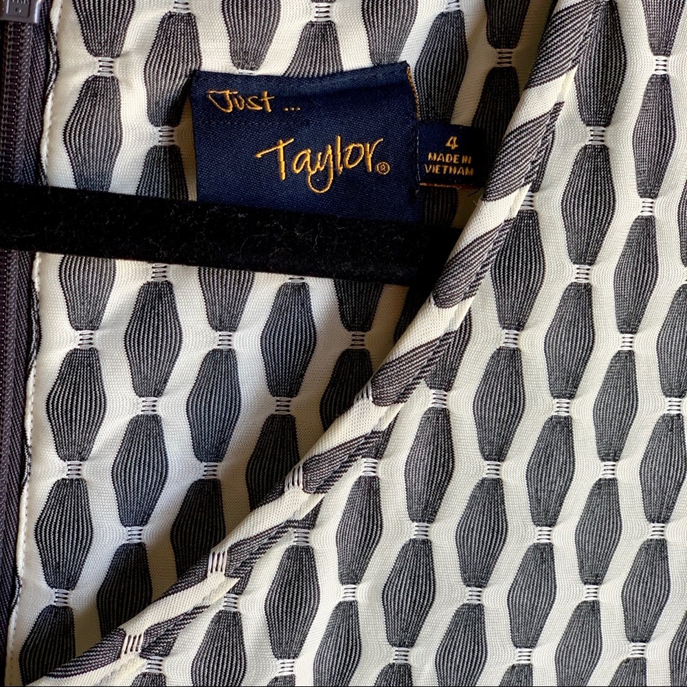 π½{Just...Taylor} Pleated Pattern Dressπ - Picture 3 of 4